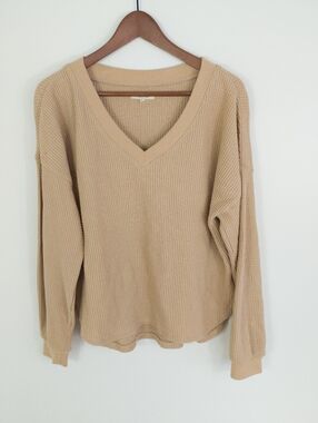 Madewell Spindrift V Neck Long Sleeve Top Size Medium